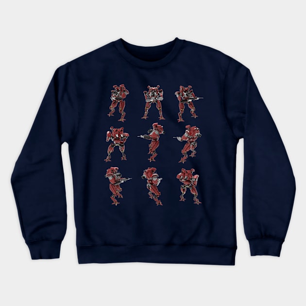 Retro Robot Crewneck Sweatshirt by Wanda City